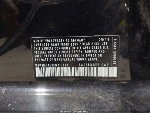 2019 VOLKSWAGEN GOLF R WVWWA7AU0KW217906 Photo 8