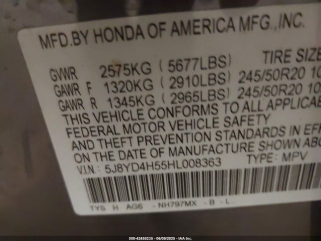 2017 ACURA MDX 5J8YD4H55HL008363 Photo 8