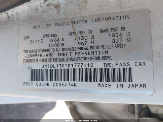 2013 MAZDA MAZDA3 JM1BL1TG1D1777110 Photo 8