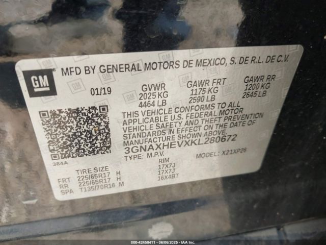 2019 CHEVROLET EQUINOX 3GNAXHEVXKL280672 Photo 8