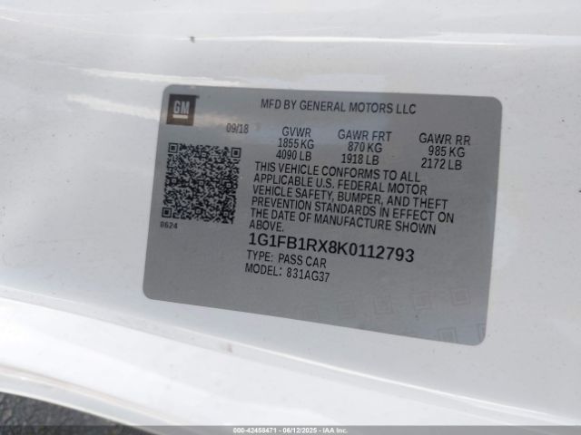 2019 CHEVROLET CAMARO 1G1FB1RX8K0112793 Photo 8