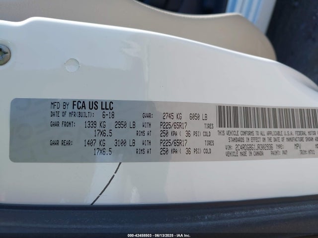Dodge 2018 2018 2C4RDGBG1JR302936 Image 9