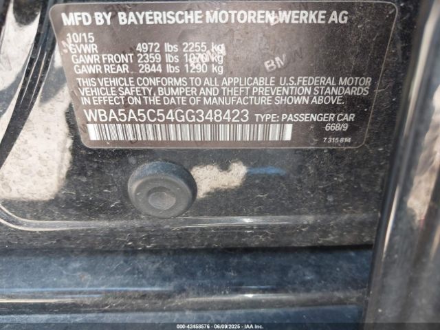 2016 BMW 528I WBA5A5C54GG348423 Photo 8