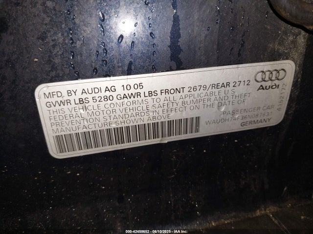 2006 AUDI A6 WAUDH74F36N087631 Photo 8
