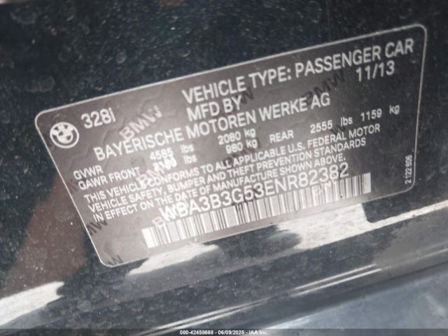 2014 BMW 328I WBA3B3G53ENR82382 Photo 8