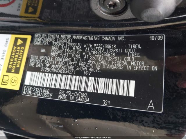2010 LEXUS RX 350 2T2BK1BAXAC034271 Photo 8