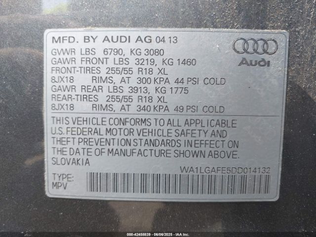 2013 AUDI Q7 WA1LGAFE5DD014132 Photo 8