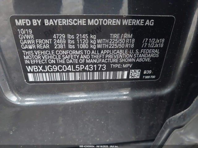 WBXJG9C04L5P43173 BMW X1
