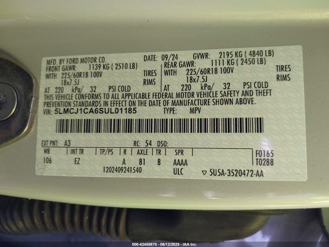 Lincoln gtdi-a 2025 5LMCJ1CA6SUL01185 Image 9