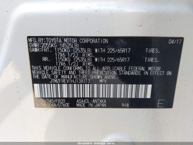 2017 TOYOTA RAV4 JTMZFREV1HJ138313 Photo 8