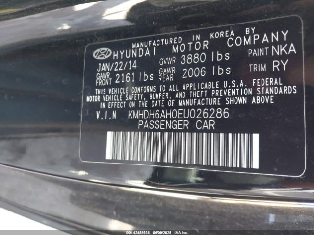 KMHDH6AH0EU026286 Hyundai Elantra