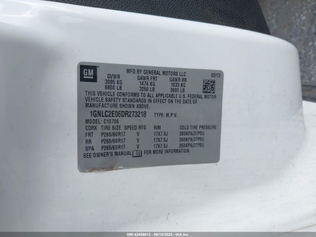 2013 CHEVROLET TAHOE 1GNLC2E06DR273218 Photo 8