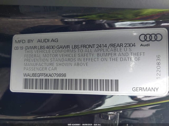 2019 AUDI A3 WAUBEGFF5KA079898 Photo 8