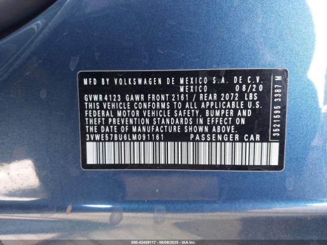 3VWE57BU6LM091161 Volkswagen 1.4 tsi