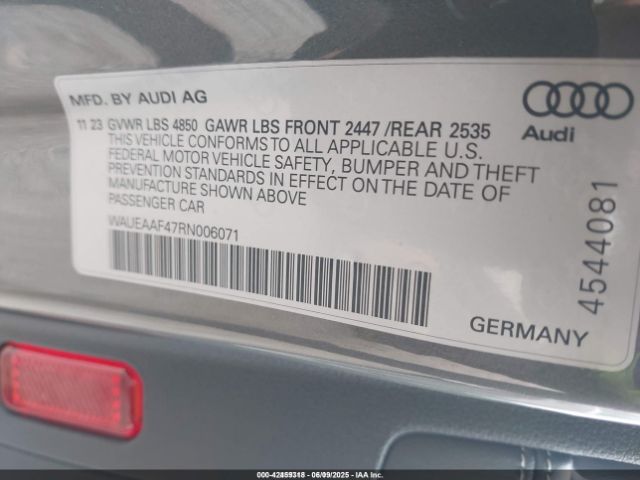 2024 AUDI A4 WAUEAAF47RN006071 Photo 8