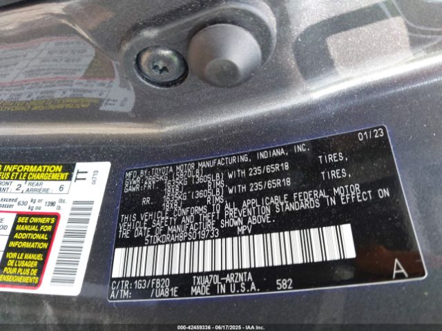 2023 TOYOTA HIGHLANDER 5TDKDRAH8PS019733 Photo 8