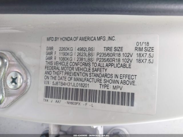 2018 ACURA RDX 5J8TB4H31JL018201 Photo 8