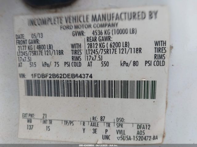 2013 FORD F-250 1FDBF2B62DEB64374 Photo 8