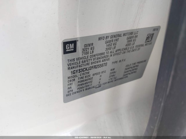 2015 CADILLAC ESCALADE 1GYS3CKJ2FR255870 Photo 8