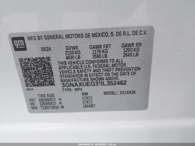 2024 CHEVROLET EQUINOX 3GNAXUEG3RL352462 Photo 8