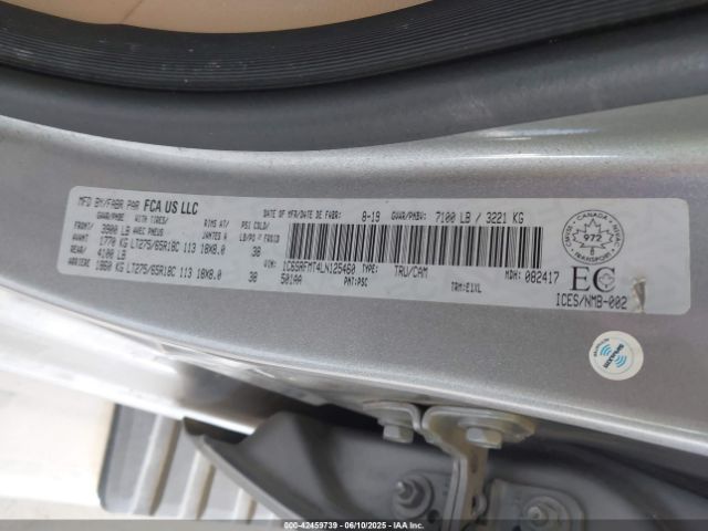 2020 RAM 1500 1C6SRFMT4LN125460 Photo 8