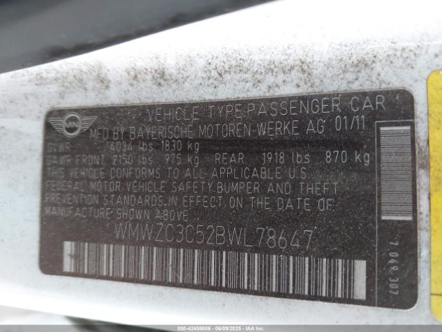 2011 MINI COOPER S COUNTRYMAN WMWZC3C52BWL78647 Photo 8