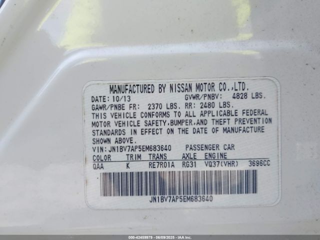 JN1BV7AP5EM683640 Infiniti Q50 SPORT