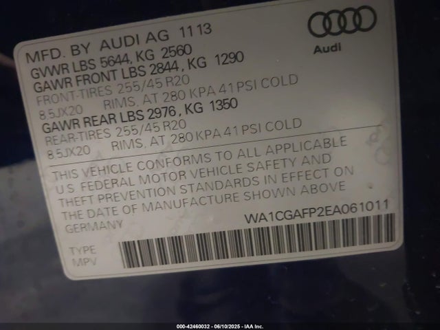 2014 AUDI SQ5 WA1CGAFP2EA061011 Photo 8