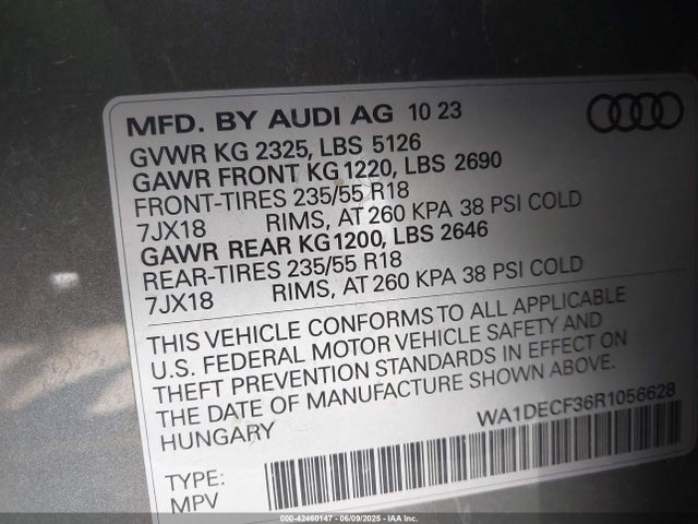 WA1DECF36R1056628 Audi Q3 Premium 45 Tfsi S Line Quattro Tiptronic