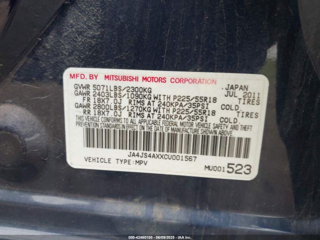 2012 MITSUBISHI OUTLANDER JA4JS4AXXCU001567 Photo 8