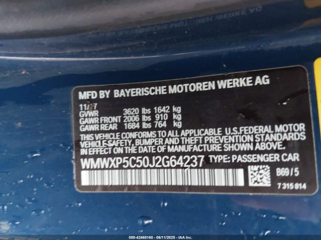 2018 MINI HARDTOP WMWXP5C50J2G64237 Photo 8