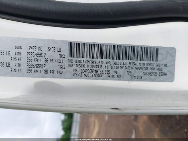 2017 DODGE JOURNEY 3C4PDCBG4HT531635 Photo 8