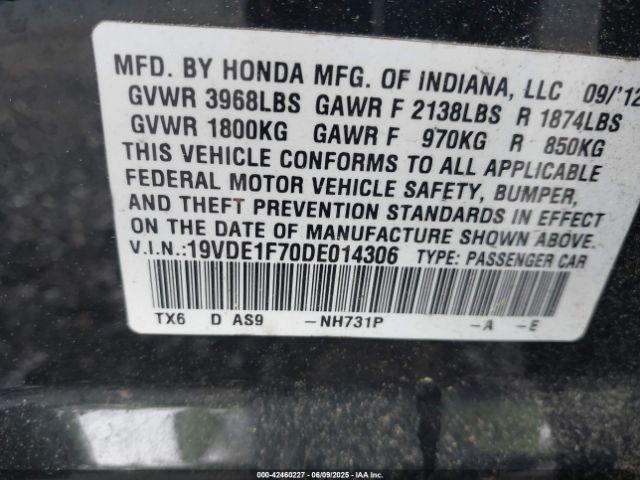 2013 ACURA ILX 19VDE1F70DE014306 Photo 8