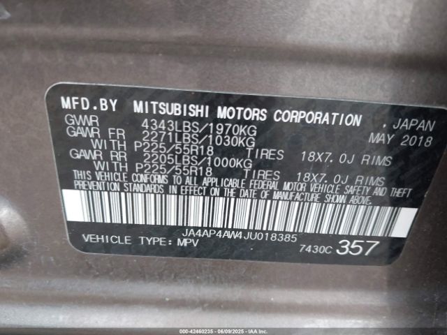 2018 MITSUBISHI OUTLANDER SPORT JA4AP4AW4JU018385 Photo 8