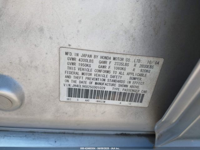 2005 ACURA TSX JH4CL96825C001029 Photo 8