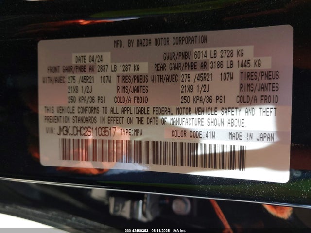 JM3KJDHC2S1103517 Mazda h3 high power