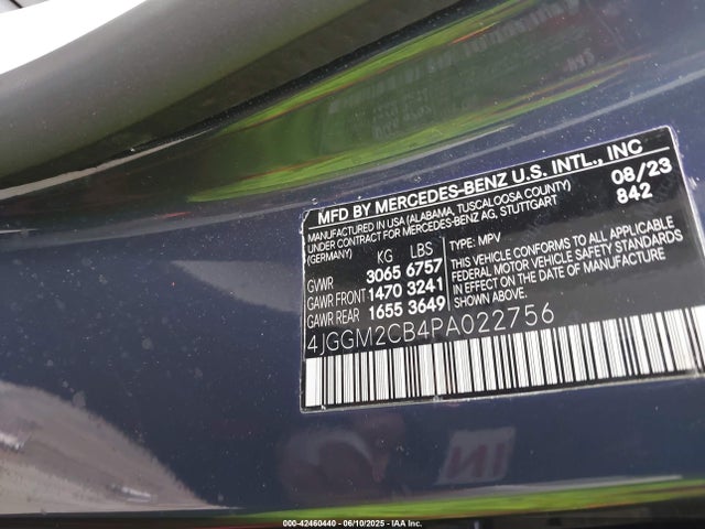 4JGGM2CB4PA022756 Mercedes-Benz ed