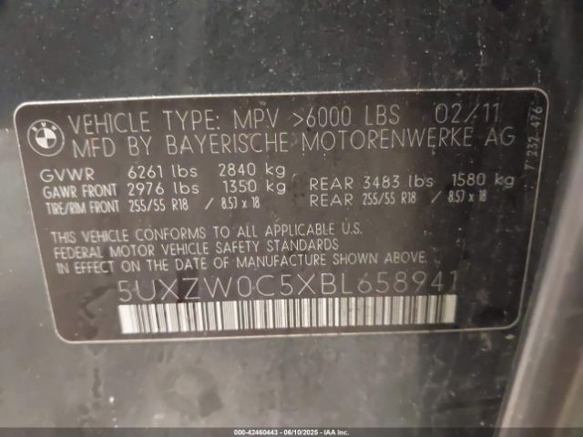 2011 BMW X5 5UXZW0C5XBL658941 Photo 8