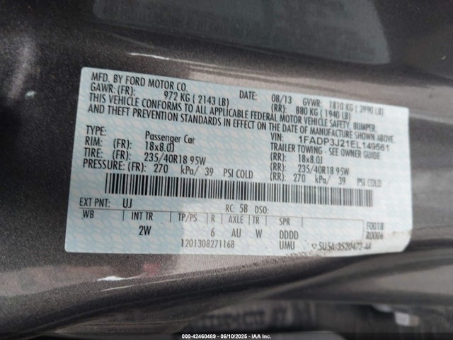 1FADP3J21EL149561 Ford 2014