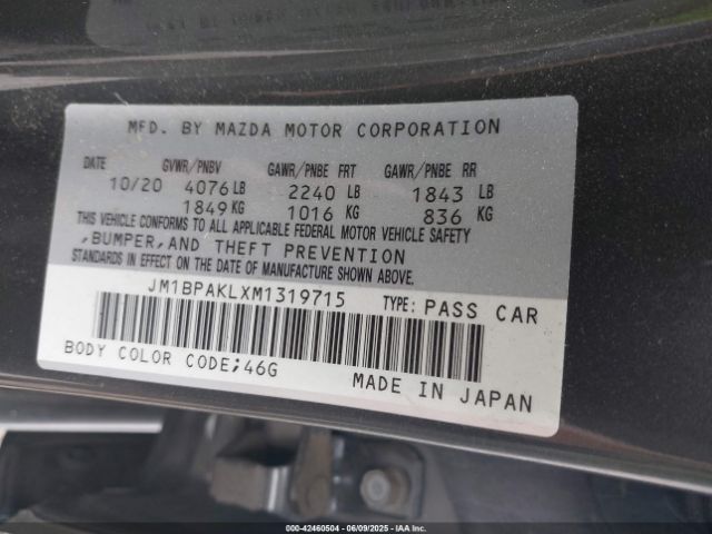 2021 MAZDA MAZDA3 JM1BPAKLXM1319715 Photo 8