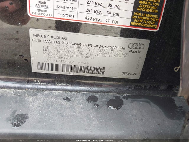 2010 AUDI A3 WAUKFAFM3AA119449 Photo 8