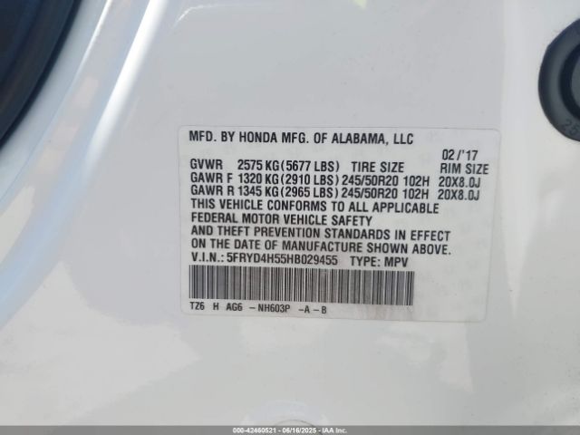 2017 ACURA MDX 5FRYD4H55HB029455 Photo 8