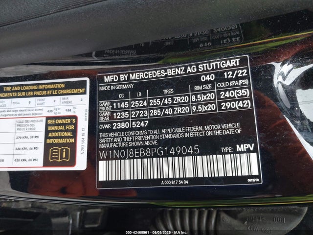 Mercedes-Benz m264 2023 W1N0J8EB8PG149045 Image 9