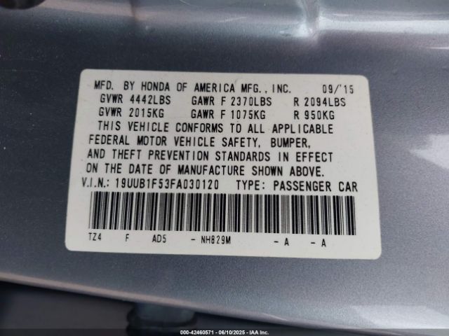 2015 ACURA TLX 19UUB1F53FA030120 Photo 8