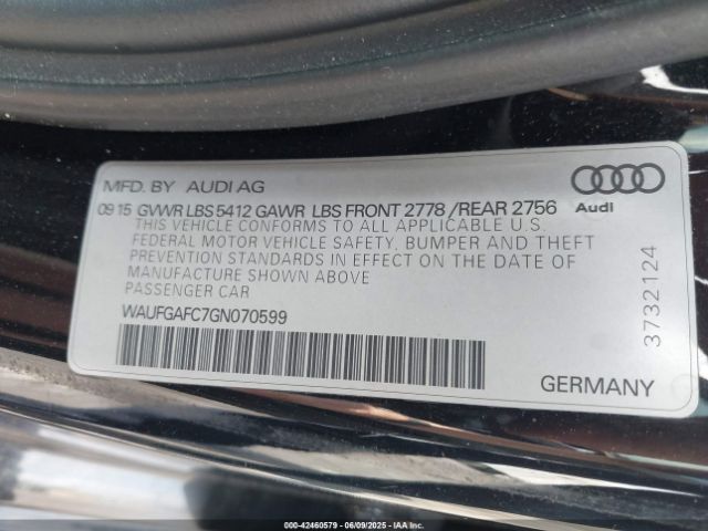 2016 AUDI A6 WAUFGAFC7GN070599 Photo 8