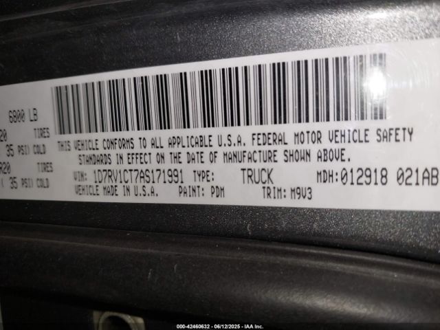 2010 DODGE RAM 1500 1D7RV1CT7AS171991 Photo 8