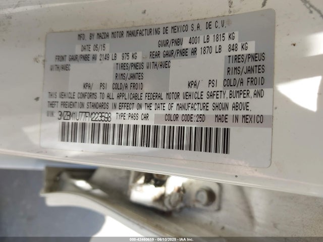 3MZBM1U77FM223598 Mazda pe