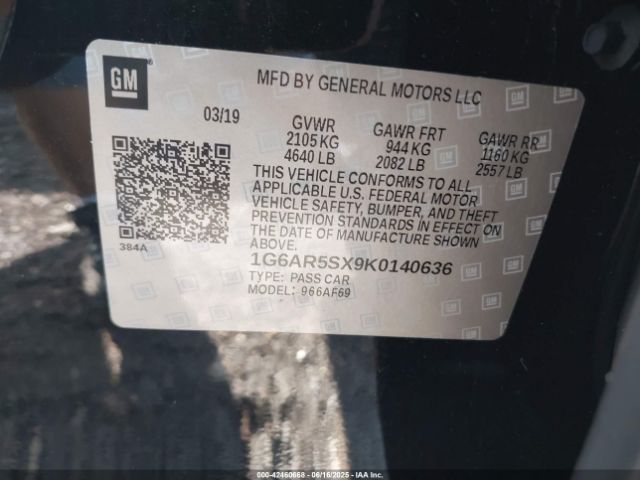 2019 CADILLAC CTS 1G6AR5SX9K0140636 Photo 8