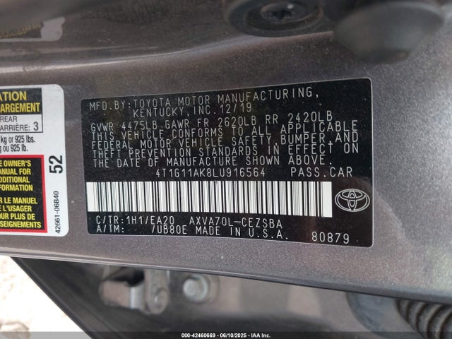 4T1G11AK8LU916564 Toyota a25a-fks