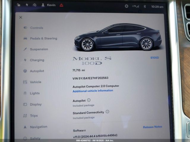 5YJSA1E27HF202563 Tesla MODEL S